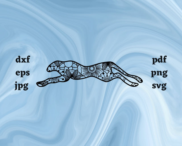 Cheetah Mandala SVG Cut File SVG Northern Light SVG 