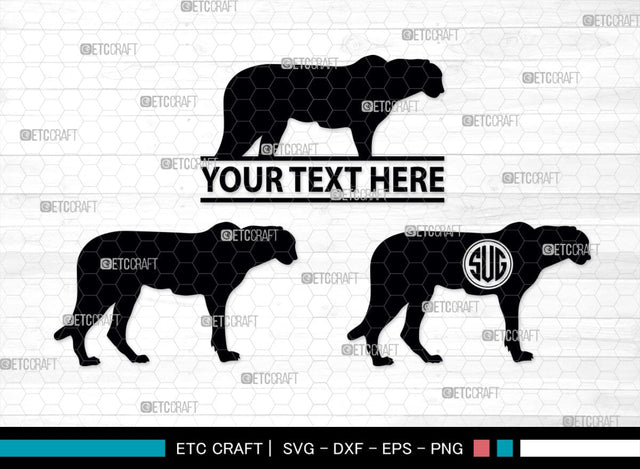 Cheetah Monogram, Cheetah Silhouette, Cheetah SVG, Leopard Svg, Cougar Svg, Panther Cougar Svg, SB00236 SVG ETC Craft 