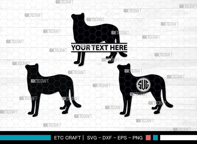 Cheetah Monogram, Cheetah Silhouette, Cheetah SVG, Leopard Svg, Cougar Svg, Panther Cougar Svg, SB00236 SVG ETC Craft 