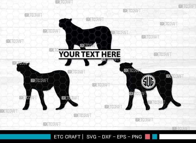 Cheetah Monogram, Cheetah Silhouette, Cheetah SVG, Leopard Svg, Cougar Svg, Panther Cougar Svg, SB00236 SVG ETC Craft 