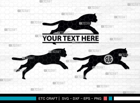 Cheetah Monogram, Cheetah Silhouette, Cheetah SVG, Leopard Svg, Cougar Svg, Panther Cougar Svg, SB00236 SVG ETC Craft 