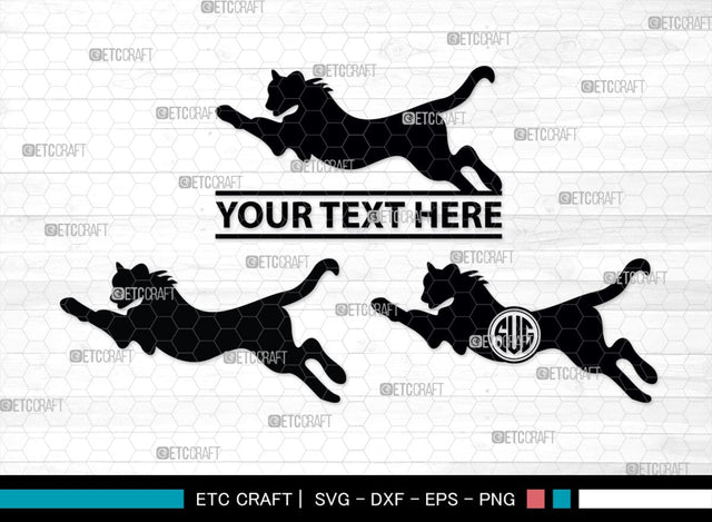 Cheetah Monogram, Cheetah Silhouette, Cheetah SVG, Leopard Svg, Cougar Svg, Panther Cougar Svg, SB00236 SVG ETC Craft 