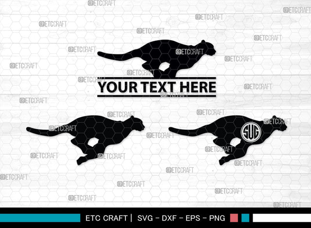 Cheetah Monogram, Cheetah Silhouette, Cheetah SVG, Leopard Svg, Cougar Svg, Panther Cougar Svg, SB00236 SVG ETC Craft 
