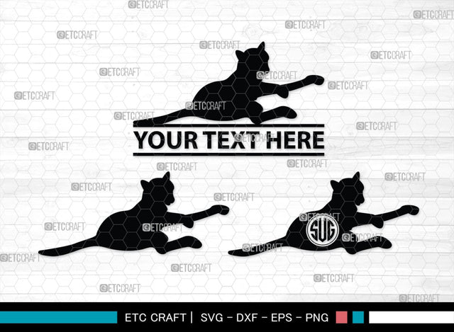 Cheetah Monogram, Cheetah Silhouette, Cheetah SVG, Leopard Svg, Cougar Svg, Panther Cougar Svg, SB00236 SVG ETC Craft 