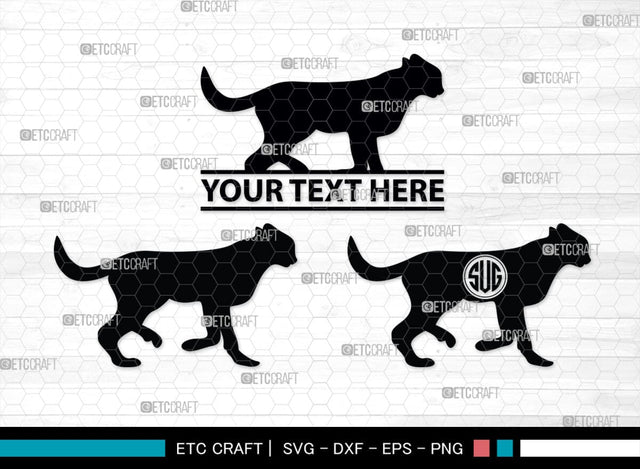 Cheetah Monogram, Cheetah Silhouette, Cheetah SVG, Leopard Svg, Cougar Svg, Panther Cougar Svg, SB00236 SVG ETC Craft 