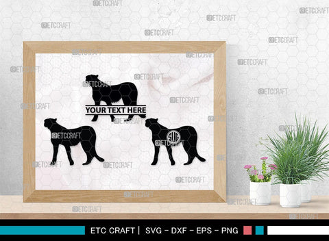Cheetah Monogram, Cheetah Silhouette, Cheetah SVG, Leopard Svg, Cougar Svg, Panther Cougar Svg, SB00236 SVG ETC Craft 