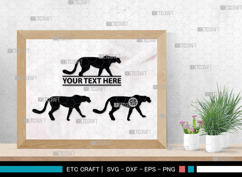 Cheetah Monogram, Cheetah Silhouette, Cheetah SVG, Leopard Svg, Cougar Svg, Panther Cougar Svg, SB00236 SVG ETC Craft 