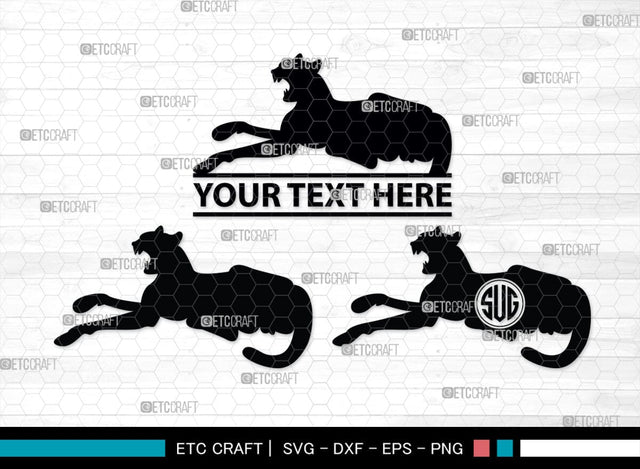 Cheetah Monogram, Cheetah Silhouette, Cheetah SVG, Leopard Svg, Cougar Svg, Panther Cougar Svg, SB00236 SVG ETC Craft 