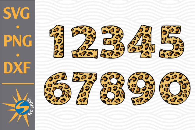 Cheetah Numbers SVG, PNG, DXF Digital Files Include SVG SVGStoreShop 