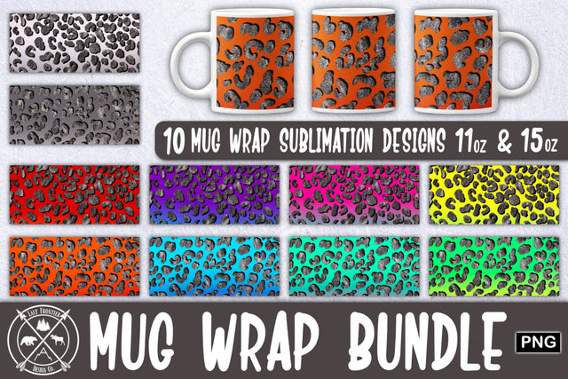 Cheetah Ombre Mug wrap sublimation Sublimation Last Frontier Design Co. 