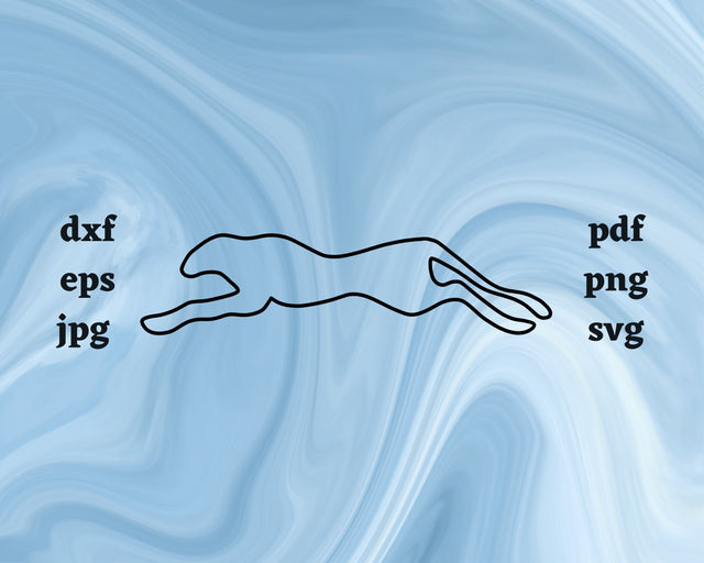 Cheetah Outline SVG Cut File SVG Northern Light SVG 