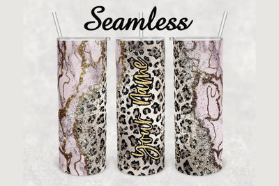 Cheetah Pink Soft Marble Tumbler sublimation design 20 oz skinny tumbler wrap Sublimation BambinaCreations 