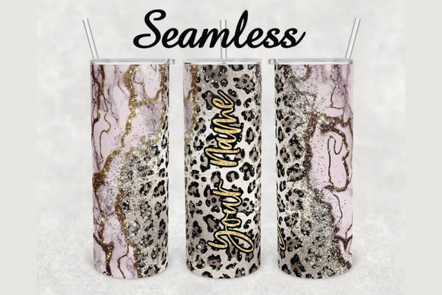 Cheetah Pink Soft Marble Tumbler sublimation design 20 oz skinny tumbler wrap Sublimation BambinaCreations 