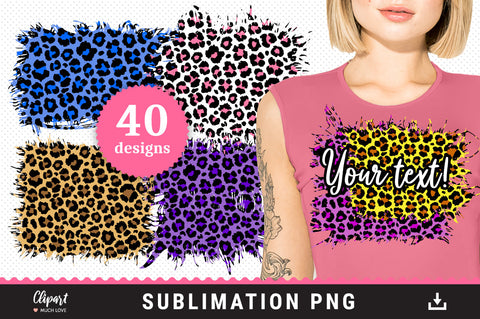 Cheetah print sublimation designs Leopard print PNG sublimation Sublimation ClipartMuchLove 