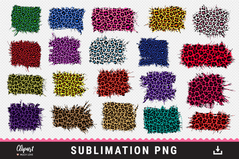 Cheetah print sublimation designs Leopard print PNG sublimation Sublimation ClipartMuchLove 