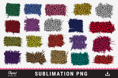 Cheetah print sublimation designs Leopard print PNG sublimation Sublimation ClipartMuchLove 