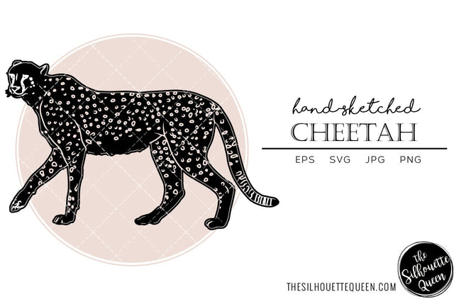 Cheetah Sketch Vector SVG Loveleen Kaur 