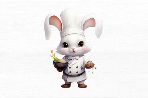 Chef Bunny Cute Clipart Sublimation Regulrcrative 