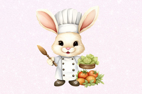 Chef Bunny Cute Clipart Sublimation Regulrcrative 