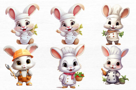 Chef Bunny Cute Clipart Sublimation Regulrcrative 