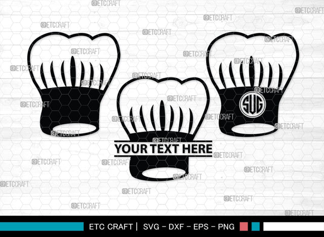 Chef Hat Monogram, Chef Hat Silhouette, Chef Hat SVG, Cook Hat Svg, Chef Cap Svg, Chefs Hat Svg, SB00166 SVG ETC Craft 