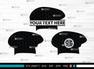 Chef Hat Monogram, Chef Hat Silhouette, Chef Hat SVG, Cook Hat Svg, Chef Cap Svg, Chefs Hat Svg, SB00166 SVG ETC Craft 
