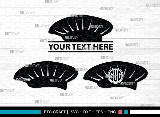 Chef Hat Monogram, Chef Hat Silhouette, Chef Hat SVG, Cook Hat Svg, Chef Cap Svg, Chefs Hat Svg, SB00166 SVG ETC Craft 