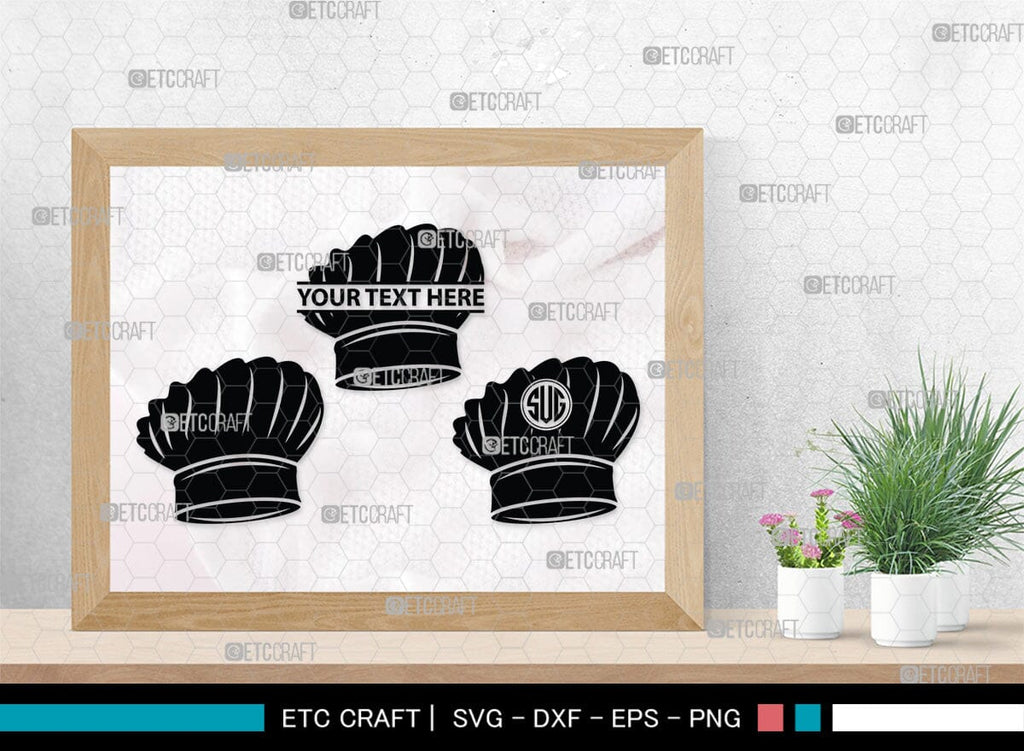 Chef Hat Monogram, Chef Hat Silhouette, Chef Hat SVG, Cook Hat Svg ...