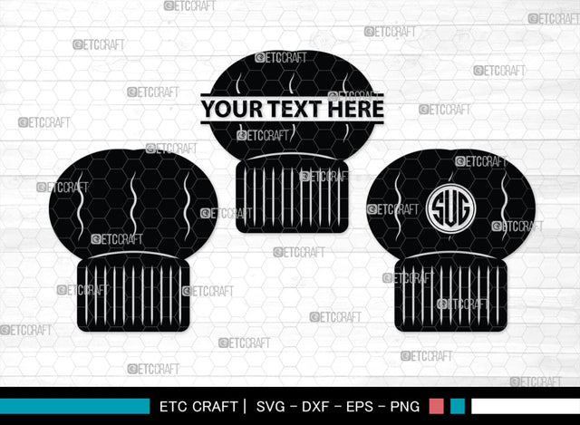 Chef Hat Monogram, Chef Hat Silhouette, Chef Hat SVG, Cook Hat Svg, Chef Cap Svg, Chefs Hat Svg, SB00166 SVG ETC Craft 