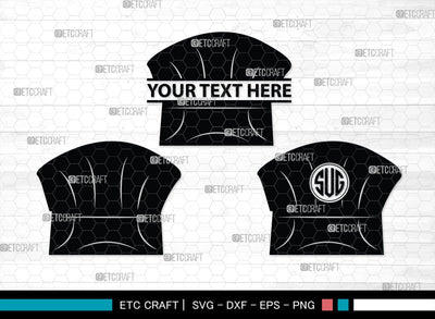 Chef Hat Monogram, Chef Hat Silhouette, Chef Hat SVG, Cook Hat Svg, Chef Cap Svg, Chefs Hat Svg, SB00166 SVG ETC Craft 