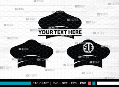 Chef Hat Monogram, Chef Hat Silhouette, Chef Hat SVG, Cook Hat Svg, Chef Cap Svg, Chefs Hat Svg, SB00166 SVG ETC Craft 