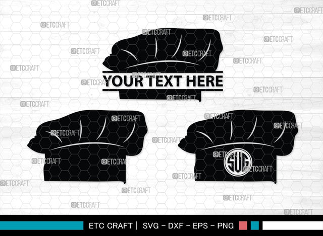 Chef Hat Monogram, Chef Hat Silhouette, Chef Hat SVG, Cook Hat Svg, Chef Cap Svg, Chefs Hat Svg, SB00166 SVG ETC Craft 