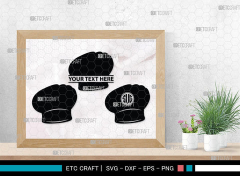 Chef Hat Monogram, Chef Hat Silhouette, Chef Hat SVG, Cook Hat Svg, Chef Cap Svg, Chefs Hat Svg, SB00166 SVG ETC Craft 