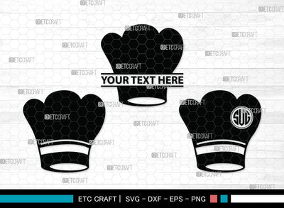 Chef Hat Monogram SVG | Chef Svg | Cook Hat Svg | Koki Hat Svg | Circle Monogram | Split Monogram | kitchen Clipart SVG ETC Craft 