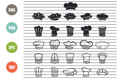 Chef Hat SVG Bundle, Chef Hat dxf, Chef Hat png, Chef Hat eps, Chef Hat vector, Chef Hat cut files, Chef Hat svg, Cook svg, Kitchen svg SVG Artstoredigital 