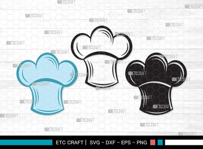 Chef Hat SVG | Chef Svg | Cook Hat Svg | Koki Hat Svg | kitchen Clipart SVG ETC Craft 