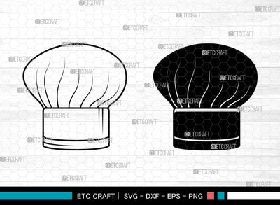 Chef Hat SVG, Cook Hat Svg, Chef Cap Svg, Koki Hat Svg, Cooking Hat Icon Svg, Chef Hat SVG ETC Craft 