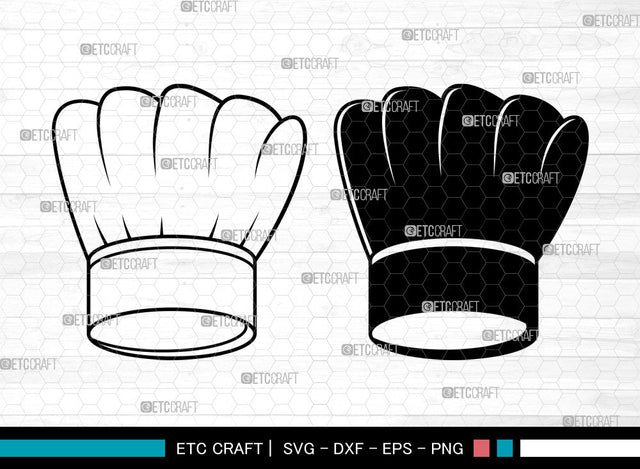 Chef Hat SVG, Cook Hat Svg, Chef Cap Svg, Koki Hat Svg, Cooking Hat Icon Svg, Chef Hat SVG ETC Craft 
