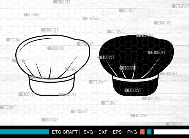 Chef Hat SVG, Cook Hat Svg, Chef Cap Svg, Koki Hat Svg, Cooking Hat Icon Svg, Chef Hat SVG ETC Craft 