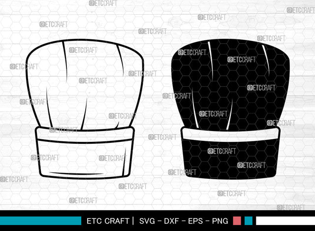 Chef Hat SVG, Cook Hat Svg, Chef Cap Svg, Koki Hat Svg, Cooking Hat Icon Svg, Chef Hat SVG ETC Craft 
