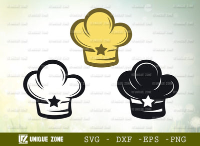 Chef Hat Svg Cut File, Chef Svg, Hat Svg, Cooking Svg, Cook Svg, Kitchen Svg, Split Monogram, Circle Monogram, SVG Unique Zone 