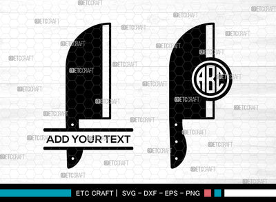 Chef Knife Monogram SVG, Split Monogram SVG, Butcher Knife Svg, Cross Butcher Knife Svg, Knife Svg, Kitchen Knife Svg, Chef Knife SVG ETC Craft 
