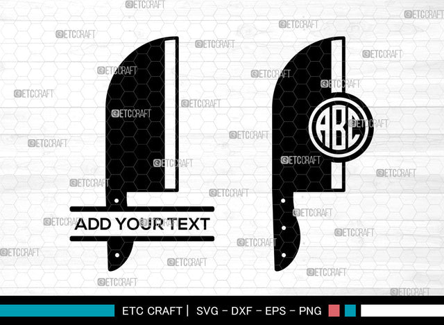 Chef Knife Monogram SVG, Split Monogram SVG, Butcher Knife Svg, Cross Butcher Knife Svg, Knife Svg, Kitchen Knife Svg, Chef Knife SVG ETC Craft 