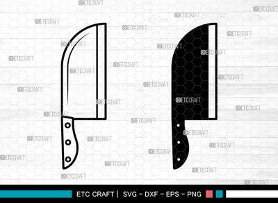 Chef Knife SVG, Butcher Knife Svg, Cross Butcher Knife Svg, Knife Svg, Kitchen Knife Svg, Chef Knife SVG ETC Craft 