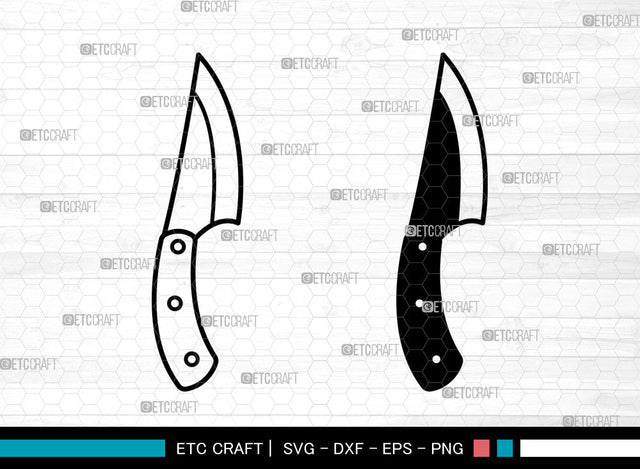 Chef Knife SVG, Butcher Knife Svg, Cross Butcher Knife Svg, Knife Svg, Kitchen Knife Svg, Chef Knife SVG ETC Craft 