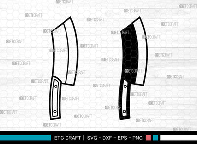 Chef Knife SVG, Butcher Knife Svg, Cross Butcher Knife Svg, Knife Svg, Kitchen Knife Svg, Chef Knife SVG ETC Craft 