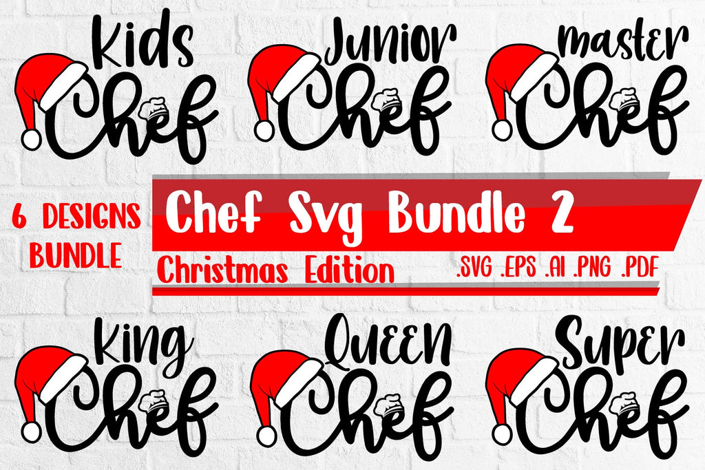 Chef Svg BUNDLE 2 svg eps ai png pdf - So Fontsy