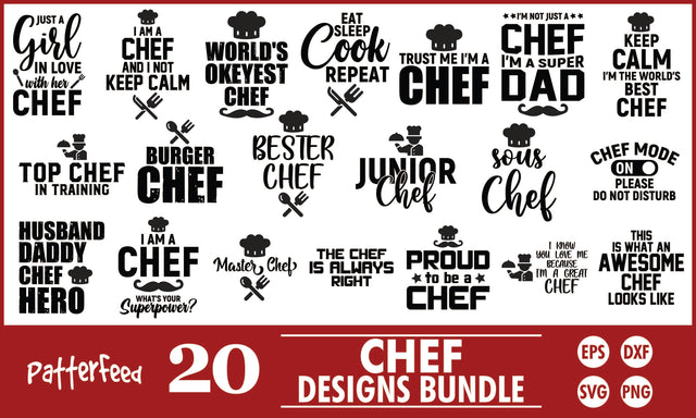 Chef SVG Designs Bundle SVG PatternFeed8 