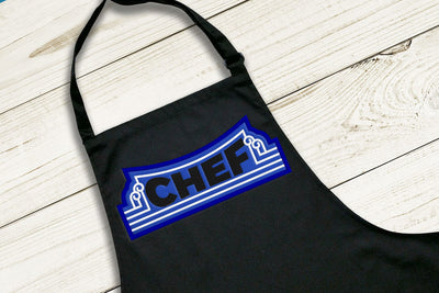 Chef with Art Deco Border Applique Embroidery Embroidery/Applique DESIGNS Risa Rocks It 