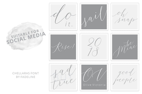 Chellaras Script Font Fadeline Std. 